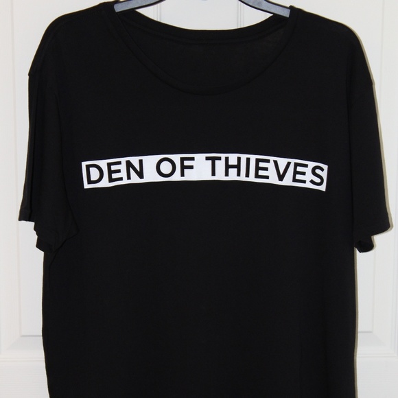 DEN OF THIEVES THIEVES MEN'S BLACK T-SHIRT & BAG - Picture 2 of 5